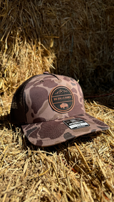 Brown Camo Leather Patch Hat