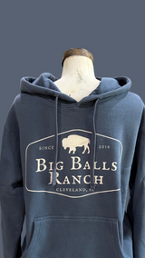 Classic Logo Heavyweight Soft Hoodie - Blue + White