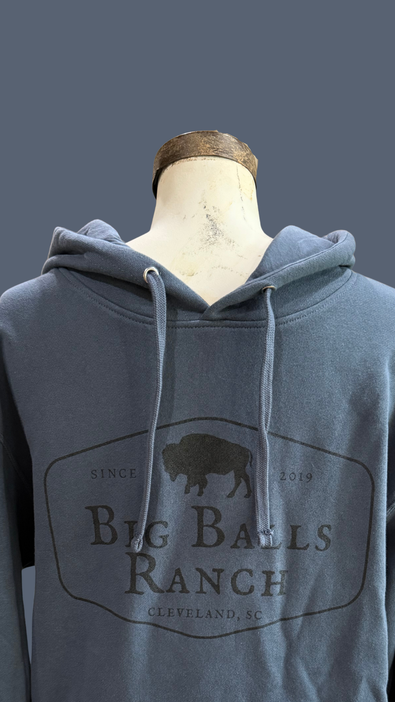 Classic Logo Heavyweight Soft Hoodie - Blue + Black