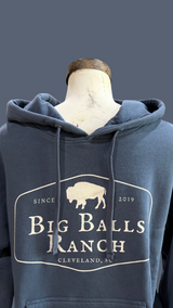 Classic Logo Heavyweight Soft Hoodie - Blue + White