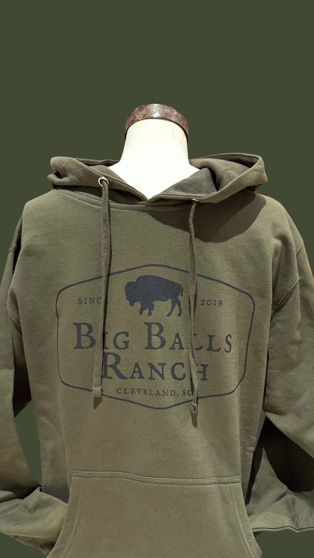 Classic Logo Hoodie - Army Green – Big Balls Ranch
