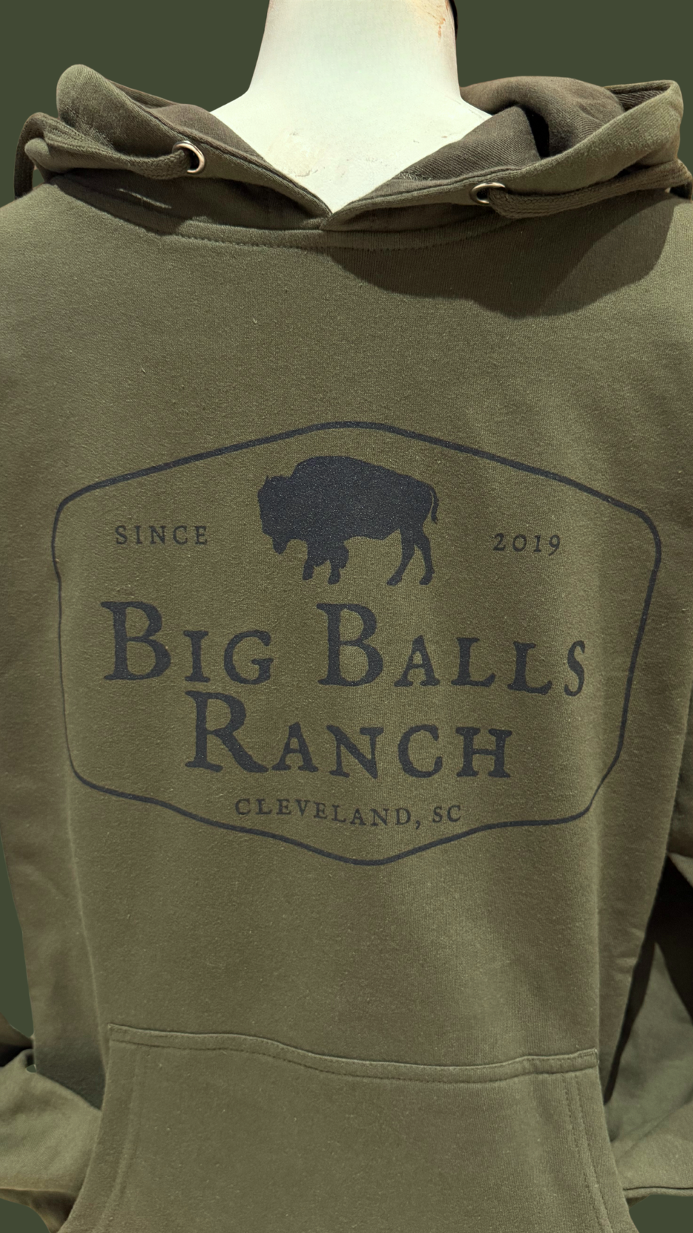 Classic Logo Hoodie - Army Green – Big Balls Ranch