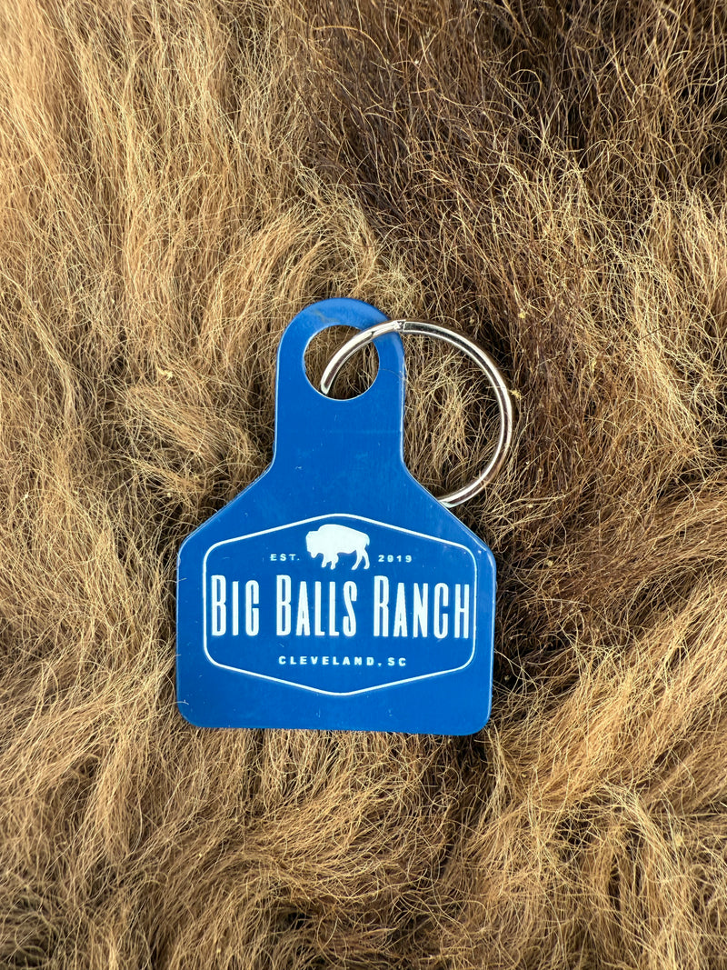 Big Balls Ranch Ear Tag Keychain