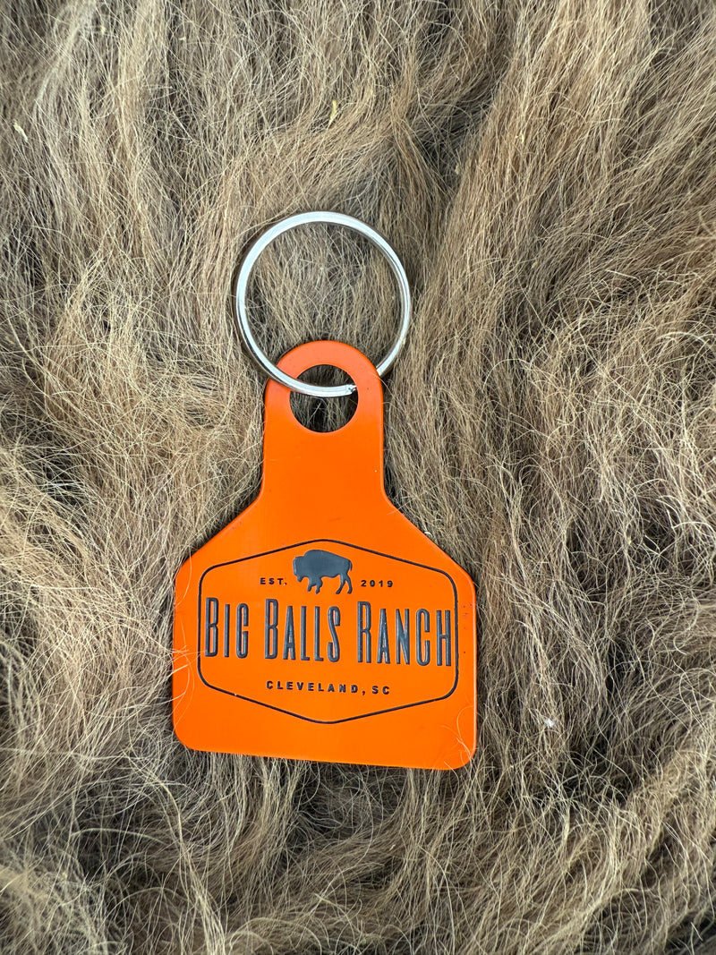 Big Balls Ranch Ear Tag Keychain