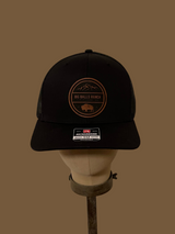 Black Leather Patch Hat