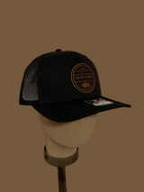 Black Leather Patch Hat