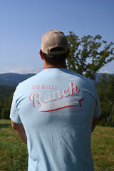 Vintage Trucker Pocket T-Shirt - Baby Blue